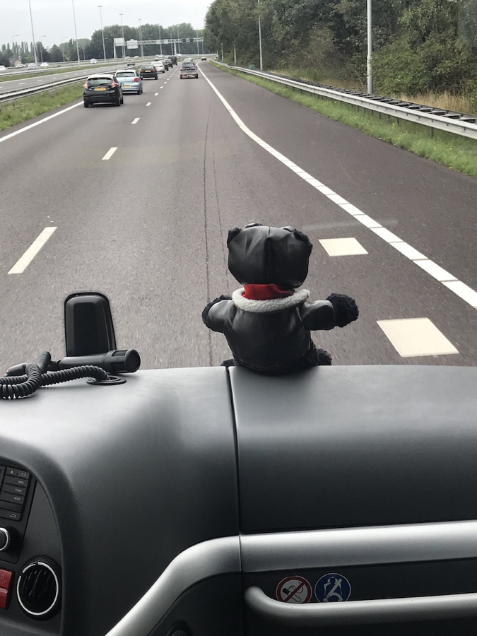 Day1-Mac The Bear guiding the group