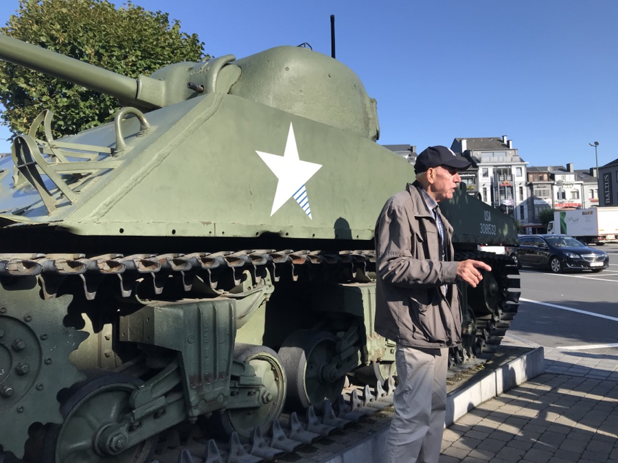 Day 3- Sherman Tank Mcauilife Square- Bastogne. Meet Henri, our guide