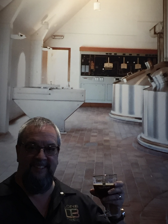 Day 4- Trappist Abbey St Sixtus- Westvleteren- I'm, not in the brewery, I'm standing in front of a picture